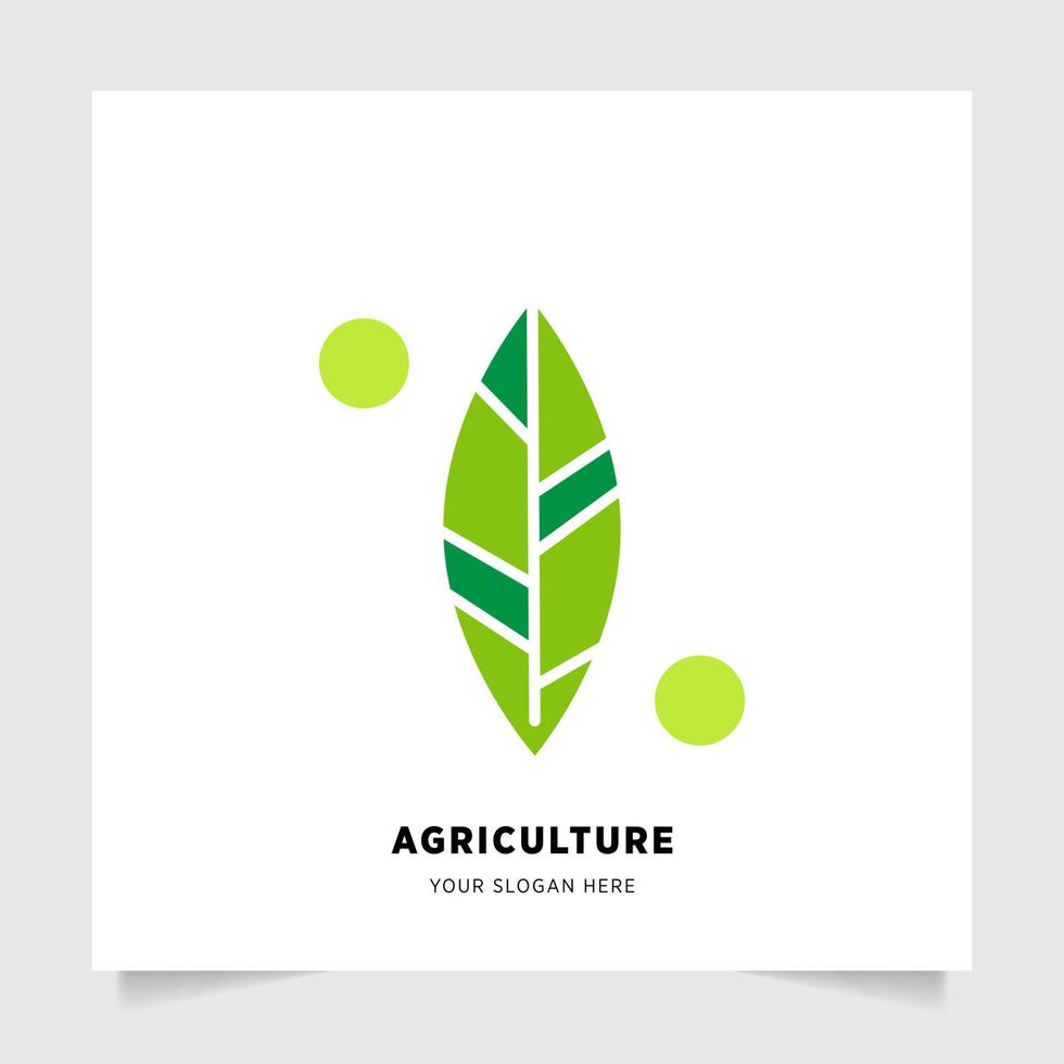 eben Emblem Logo Design zum Landwirtschaft mit das Konzept von Grün Blätter Vektor. Grün Natur Logo benutzt zum landwirtschaftlich Systeme, Bauern, und Plantage Produkte. Logo Vorlage. vektor