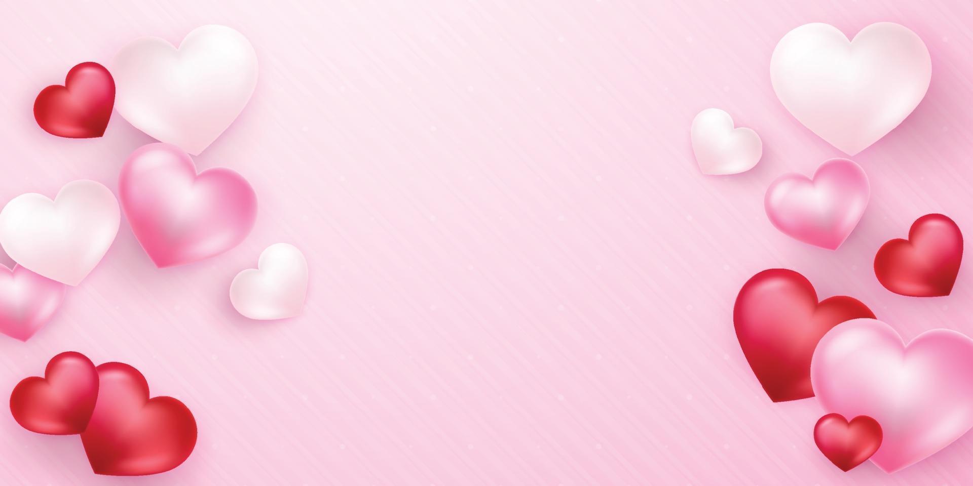 Valentinstag Hintergrund Design mit Herzen schön arrangiert für den Tag der Liebe vektor