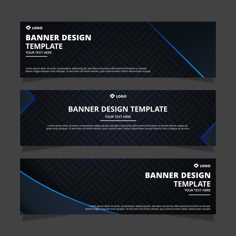 uppsättning av modern abstrakt vektor banderoller design. mall redo för använda sig av i webb eller skriva ut design.