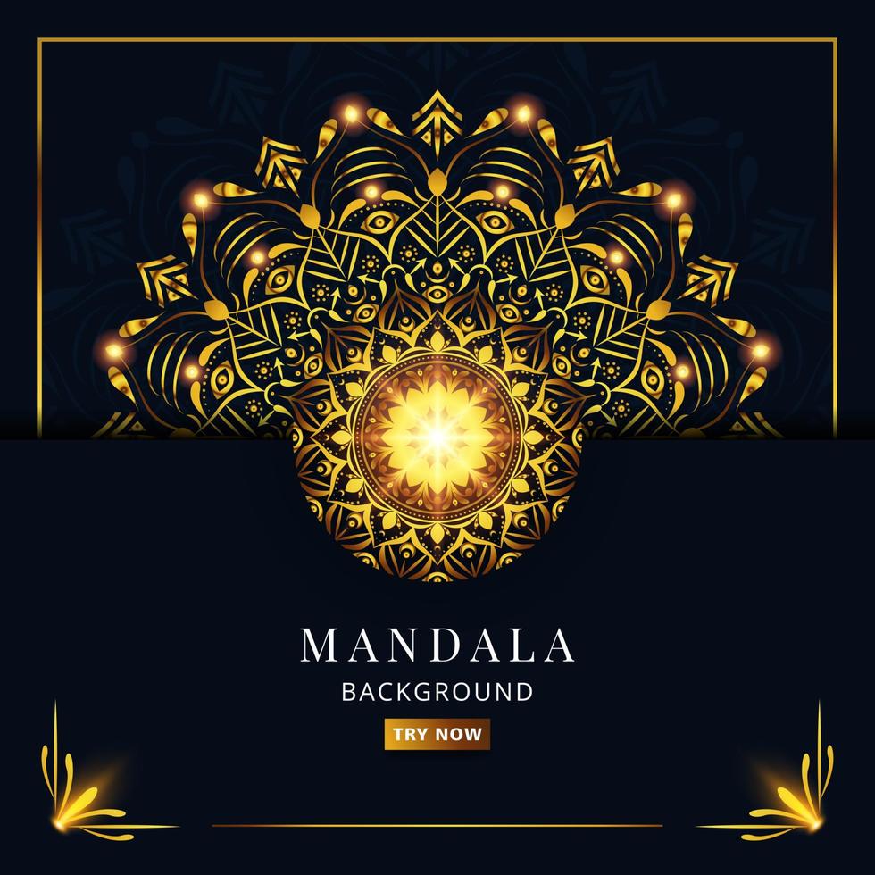 modern Hintergrund Vorlage mit elegant Mandala Ornament vektor