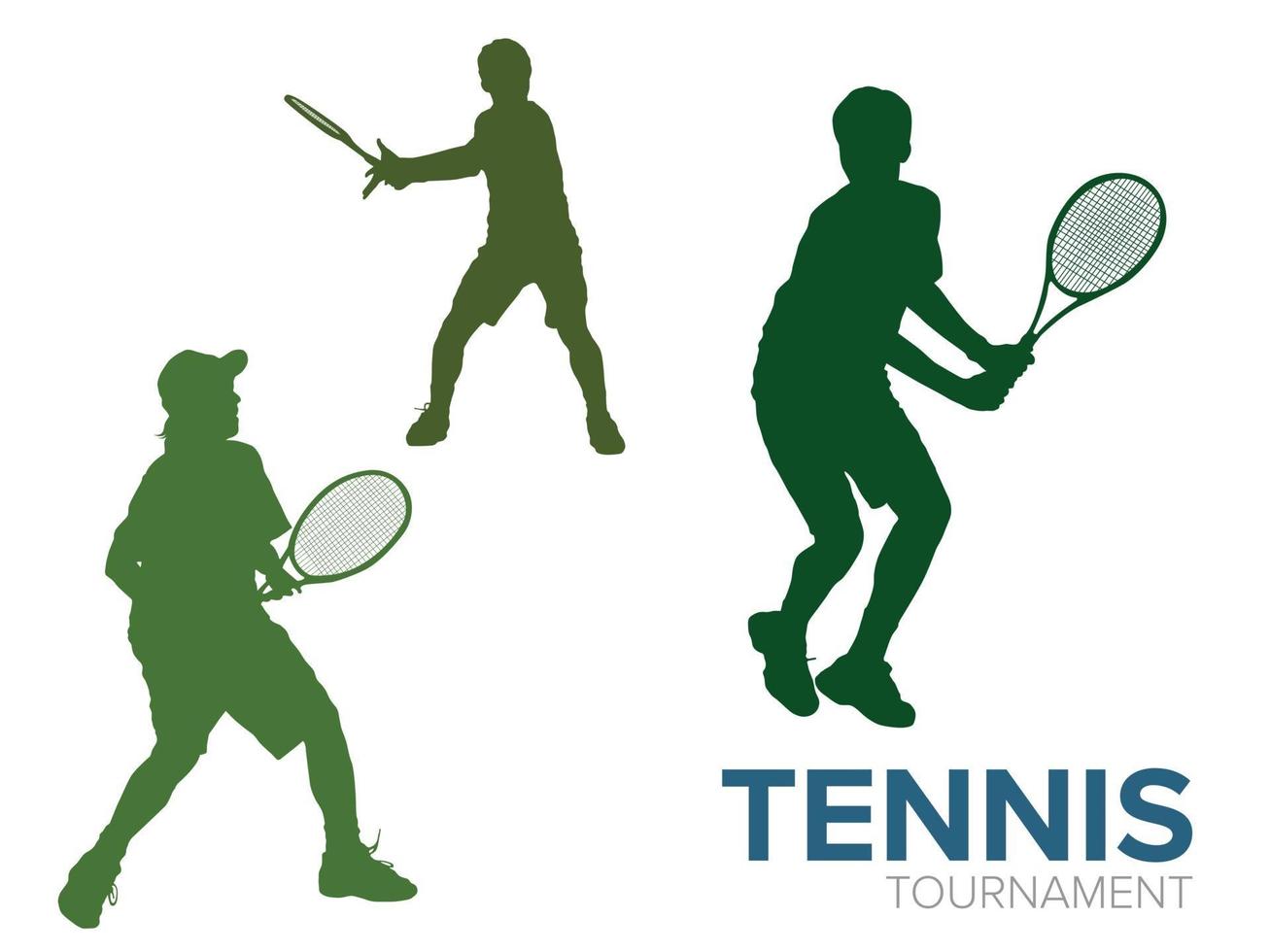 tennis som spelar sport silhuett illustration grafisk vektor