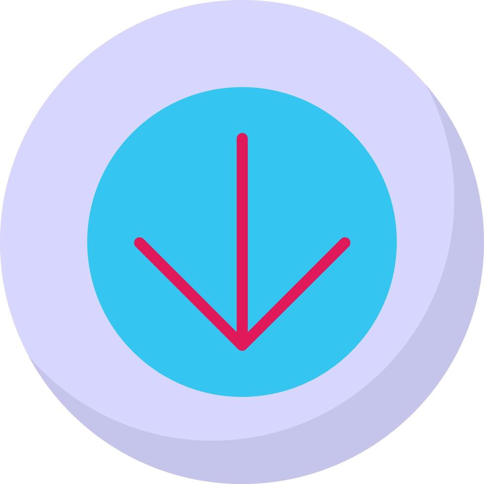 pil cirkel ner vektor ikon design