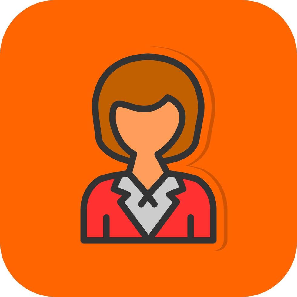 Stewardess-Vektor-Icon-Design vektor