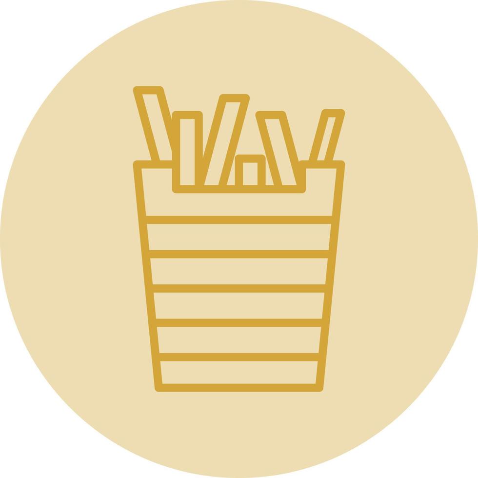 Pommes-Frites-Vektor-Icon-Design vektor