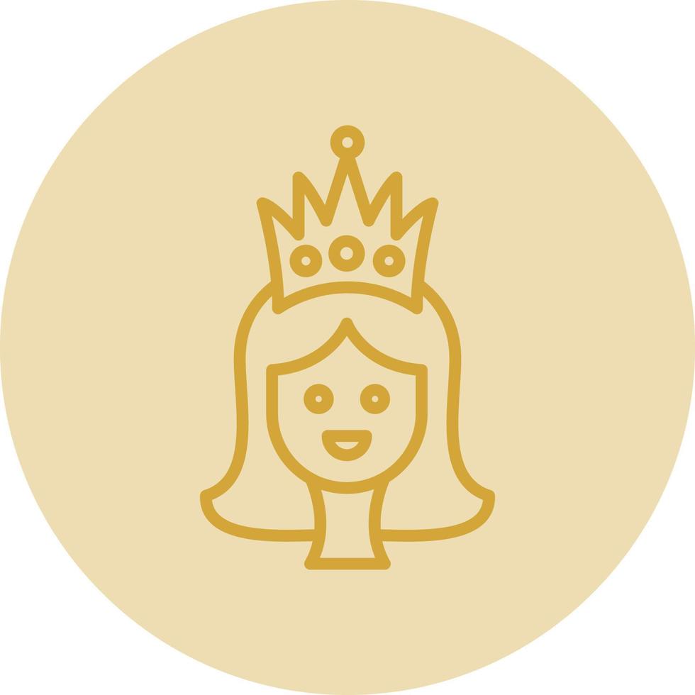 Prinzessin-Vektor-Icon-Design vektor