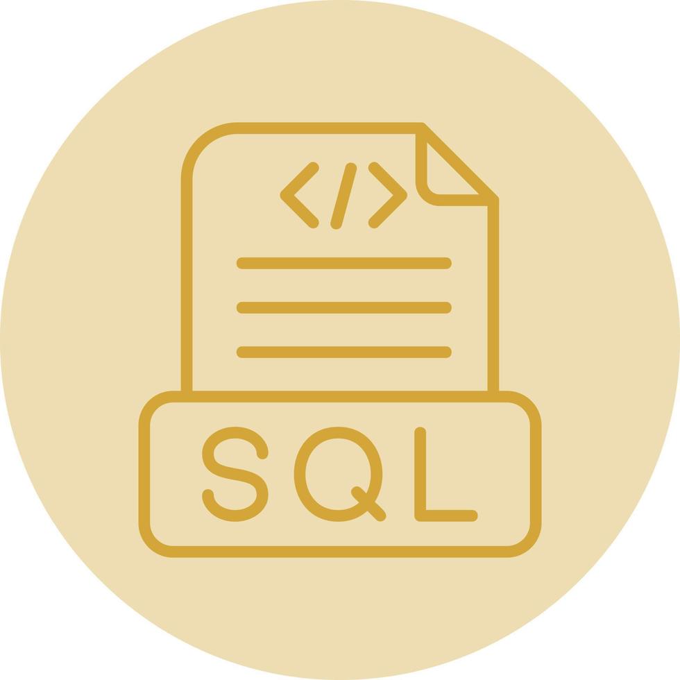 SQL-Datei-Vektor-Icon-Design vektor