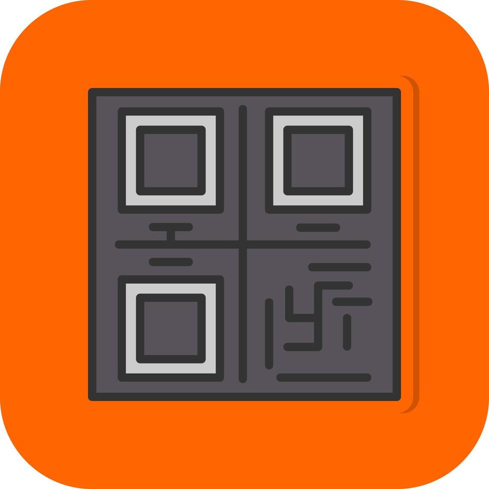 QR-Code-Vektor-Icon-Design vektor