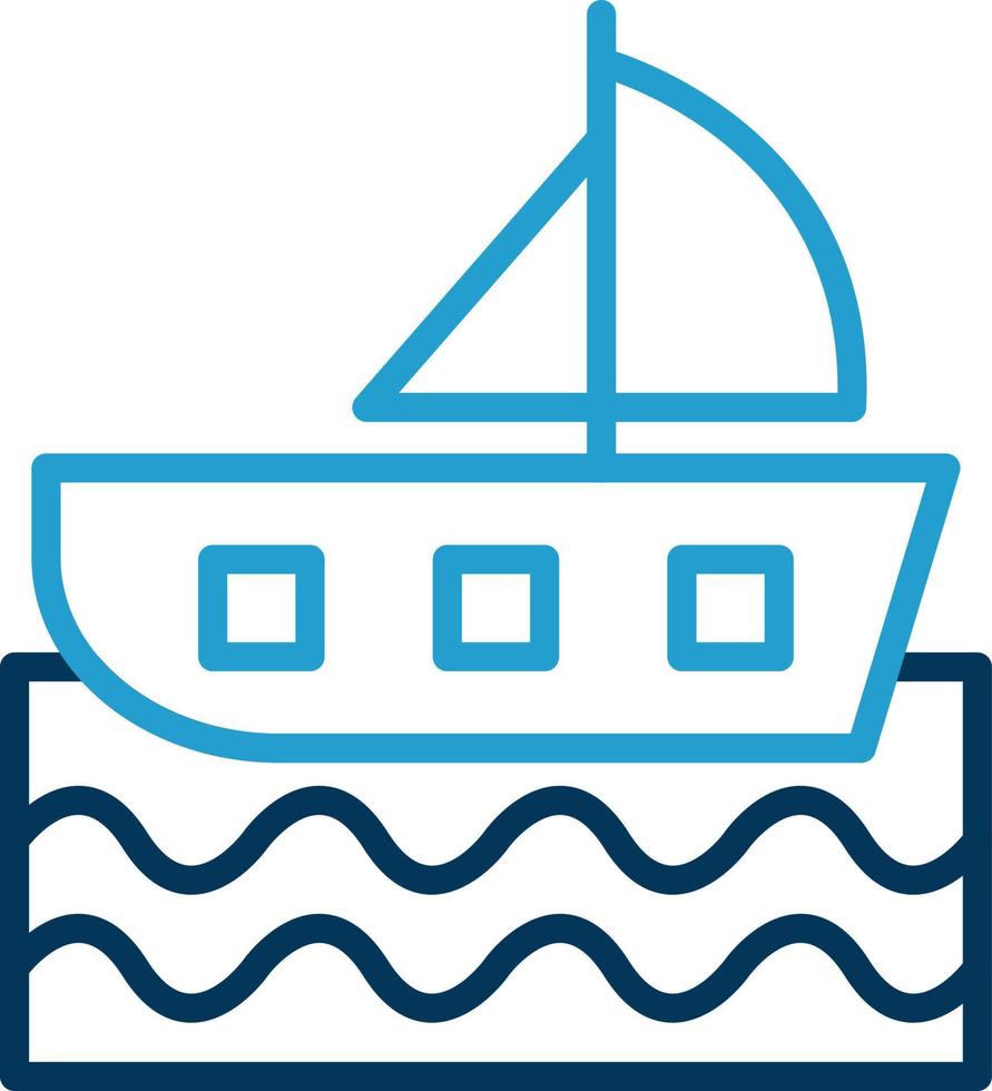 Segelboot-Vektor-Icon-Design vektor