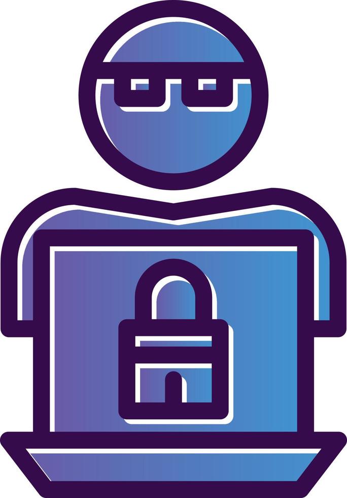 Cyber-Angriff-Vektor-Icon-Design vektor