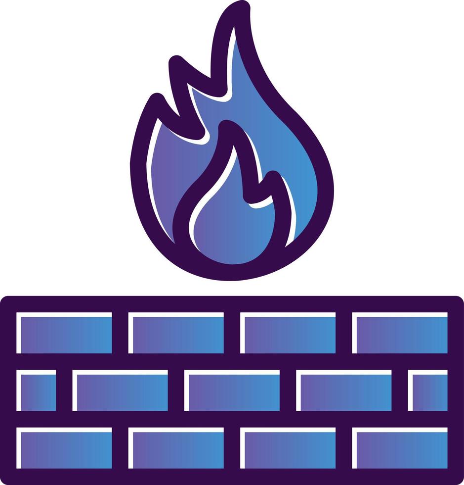 brandvägg vektor ikon design