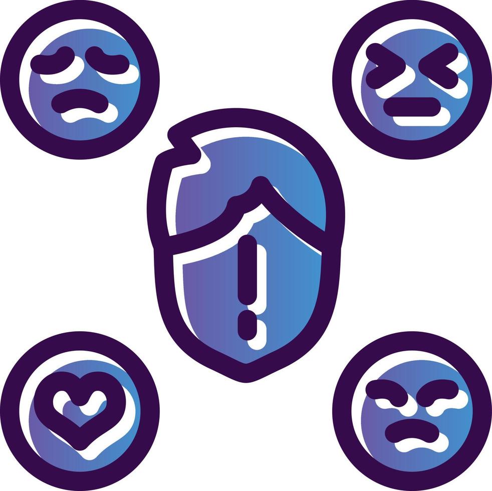 Emotionsfaktoren Vektor-Icon-Design vektor