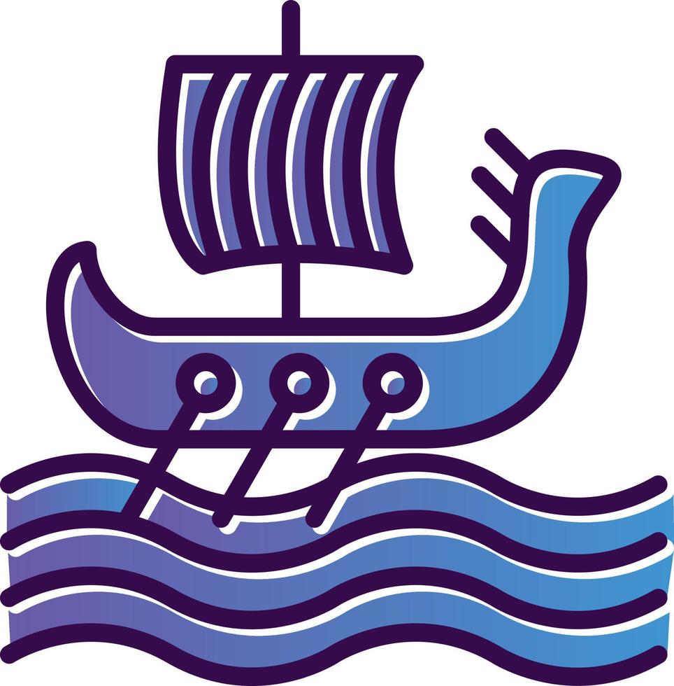 Wikingerschiff-Vektor-Icon-Design vektor