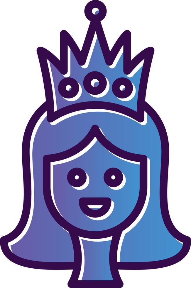 Prinzessin-Vektor-Icon-Design vektor