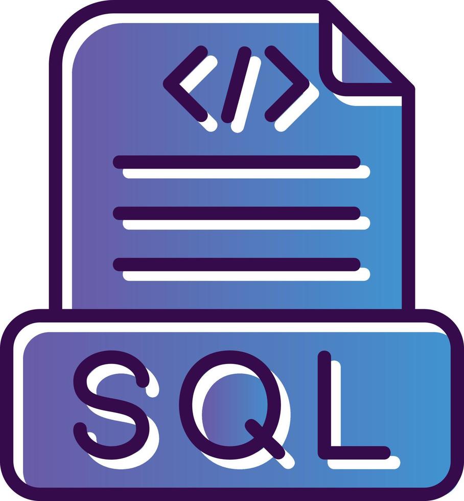 SQL-Datei-Vektor-Icon-Design vektor