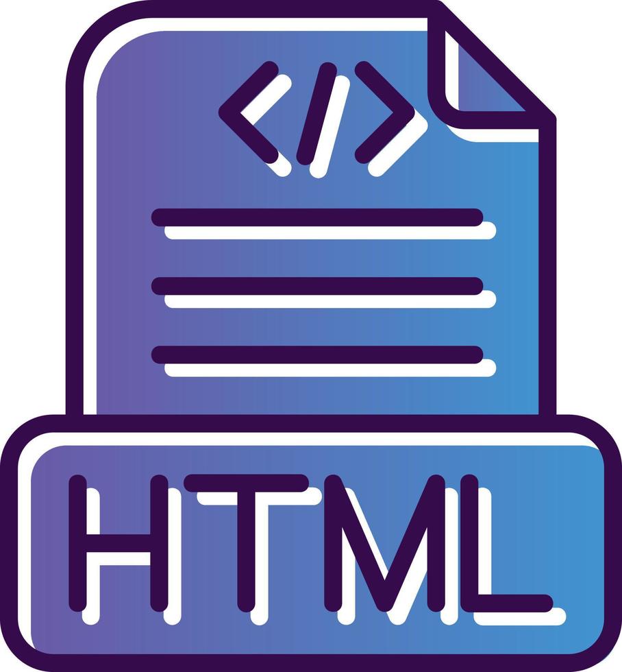 HTML-Datei-Vektor-Icon-Design vektor