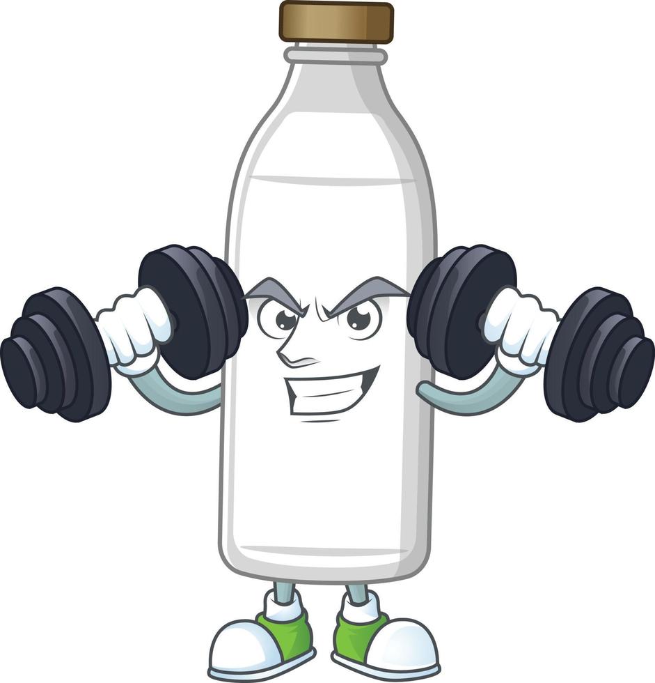 Milch Flasche Karikatur Charakter vektor