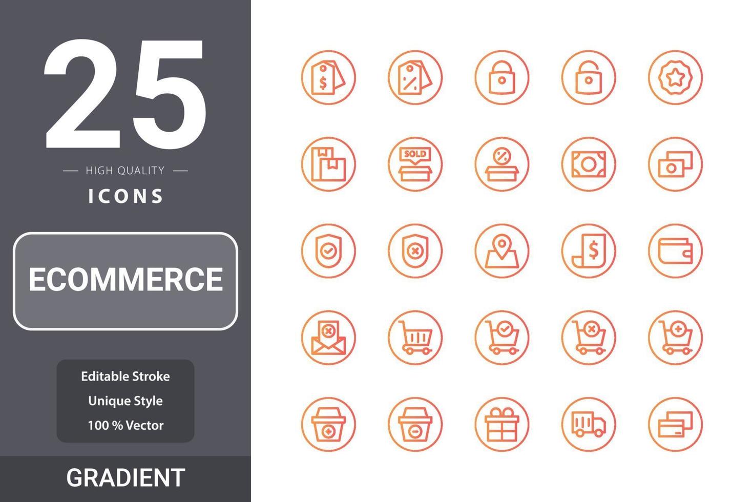 E-Commerce-Symbolpaket für Ihr Website-Design, Logo, App, Benutzeroberfläche vektor
