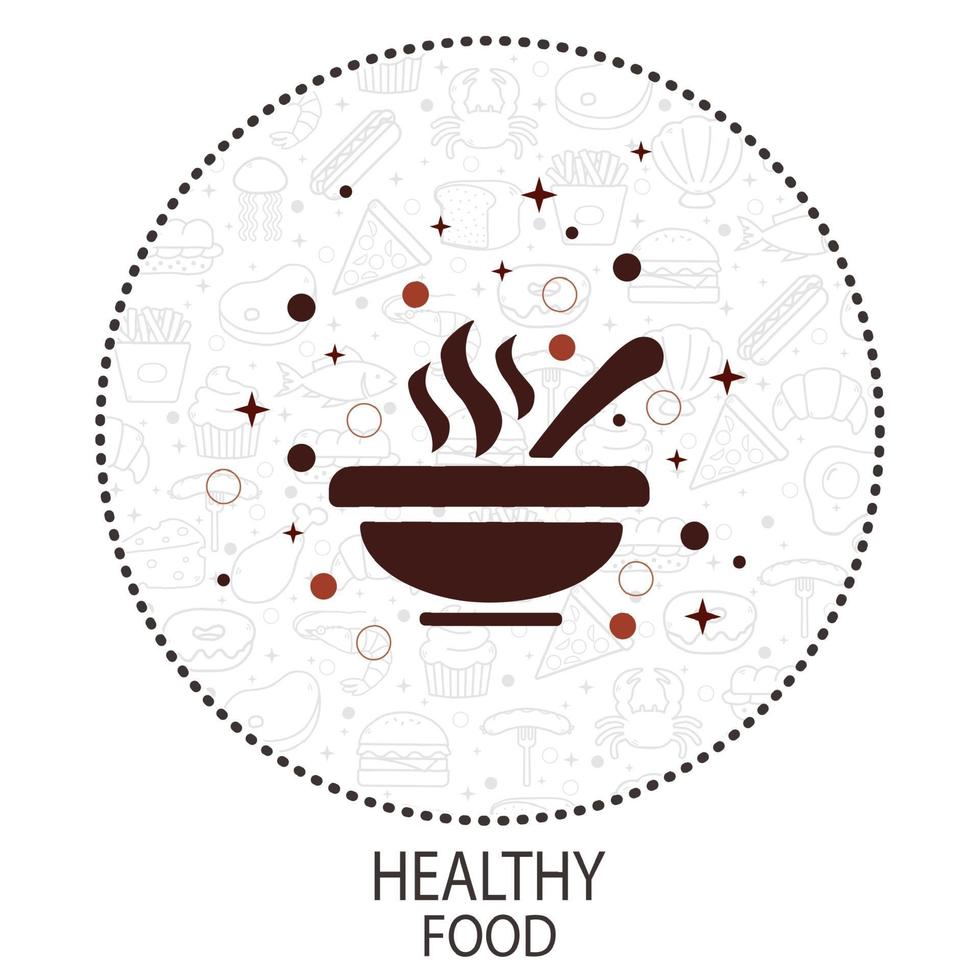 abstrakt logotyp av hälsosam mat på en vit bakgrund - vektor