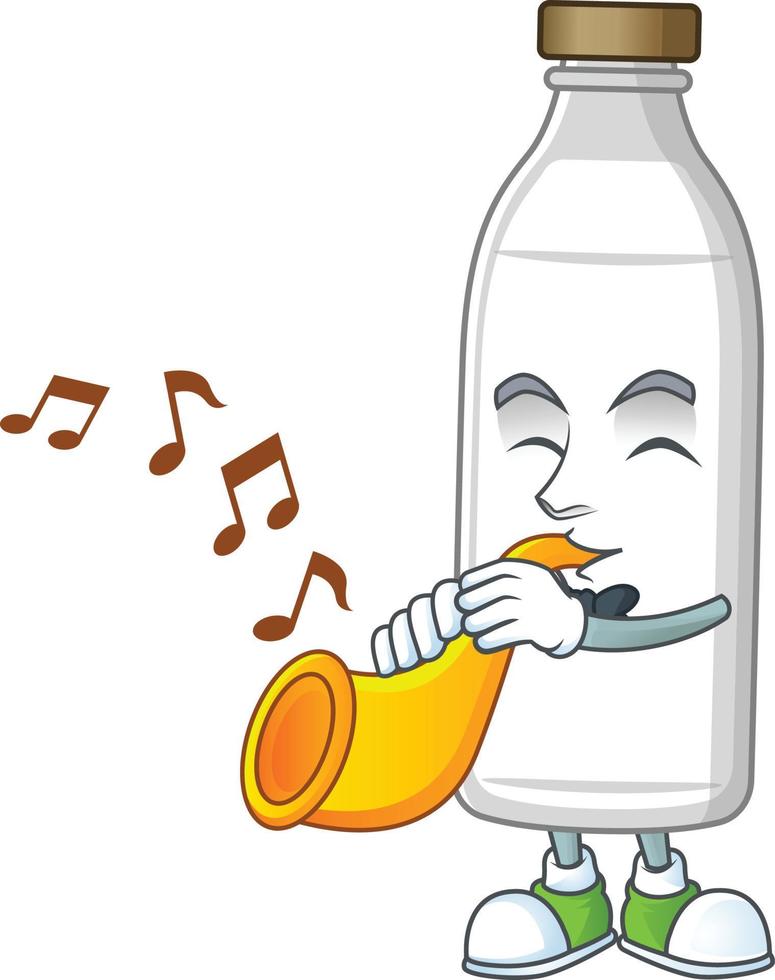 Milch Flasche Karikatur Charakter vektor