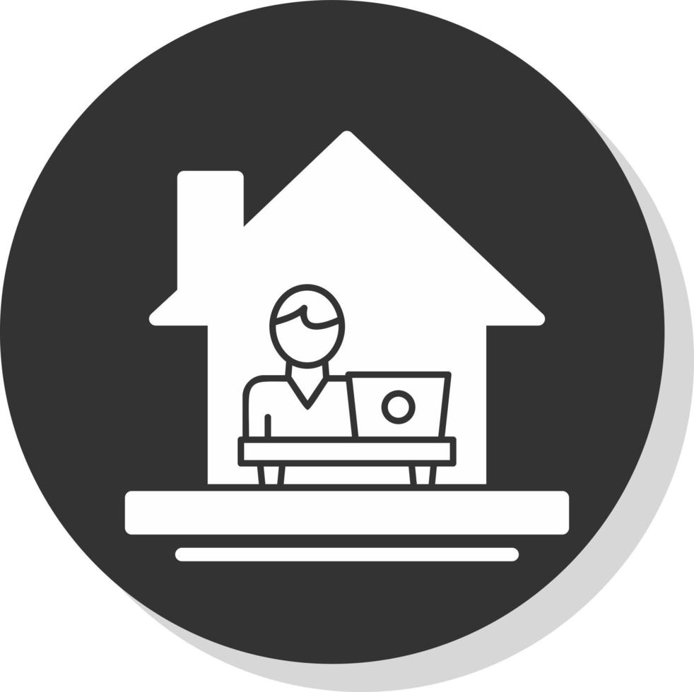 Arbeit von zu Hause aus Vektor-Icon-Design vektor