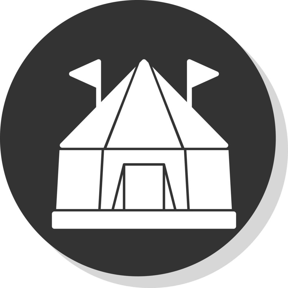 Zirkuszelt-Vektor-Icon-Design vektor