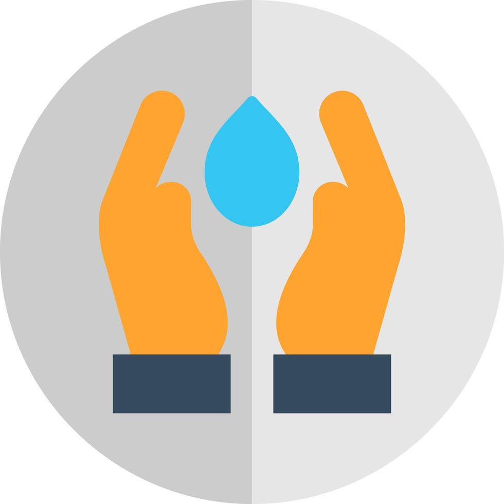 Hand, die Wasser-Vektor-Icon-Design hält vektor