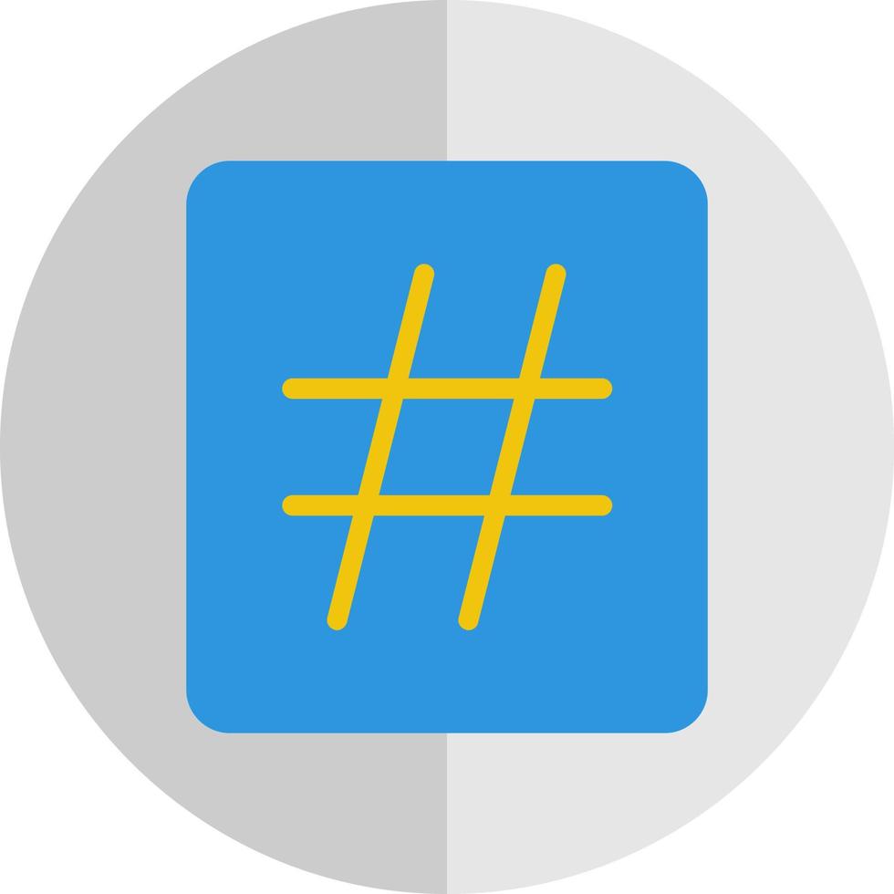 Hashtag-Vektor-Icon-Design vektor