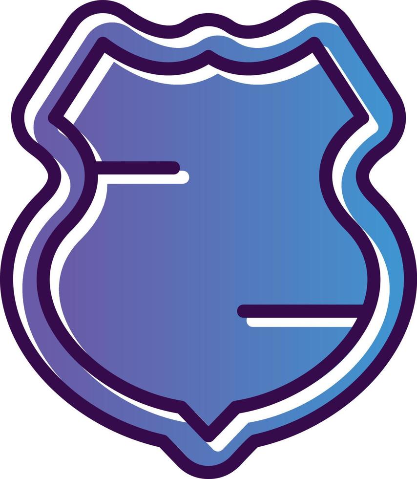 Polizei Schild Vektor Icon Design