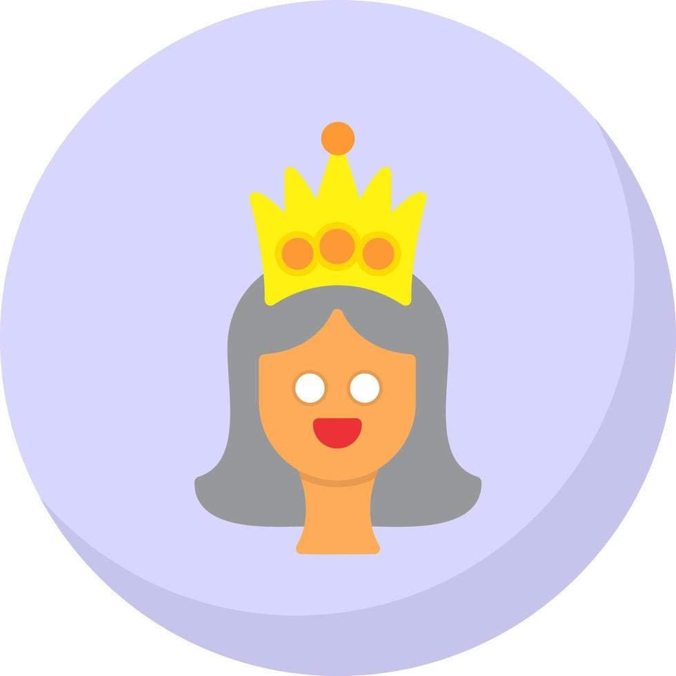 Prinzessin-Vektor-Icon-Design vektor