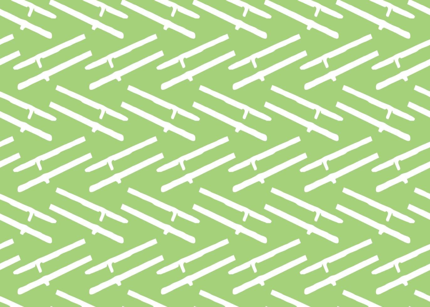 handritade, gröna, vita linjer sömlösa mönster vektor