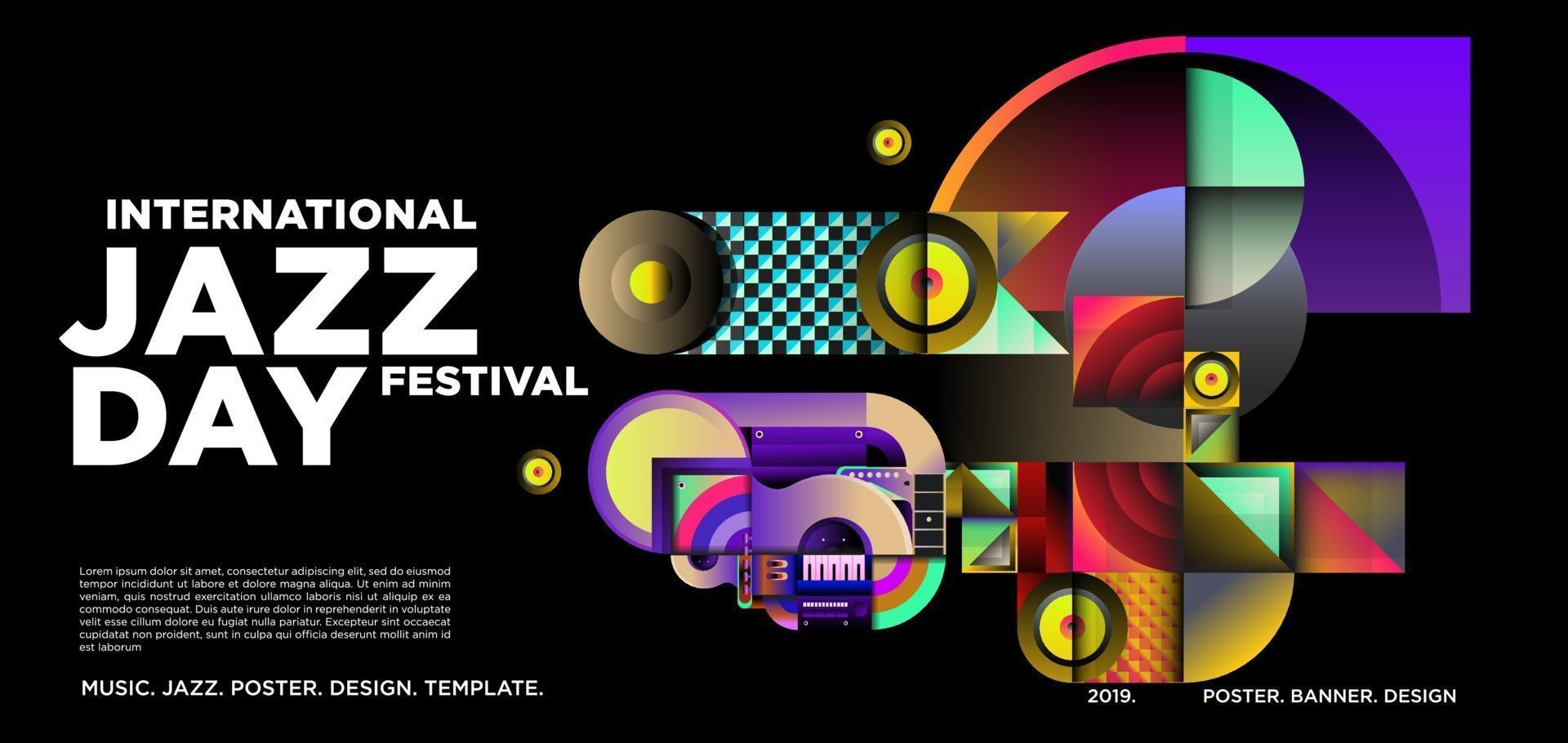 vektor färgglada internationella jazz dag banner design