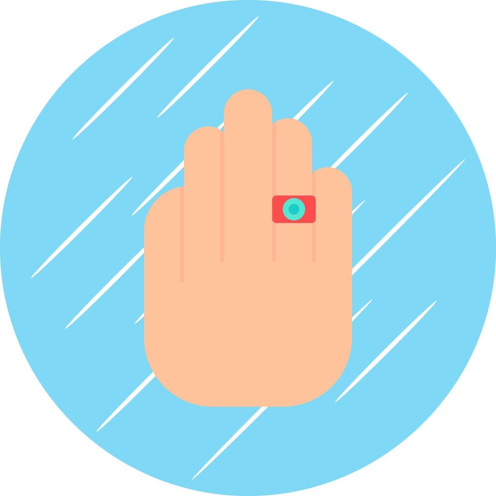 Ring in der Hand Vektor-Icon-Design vektor