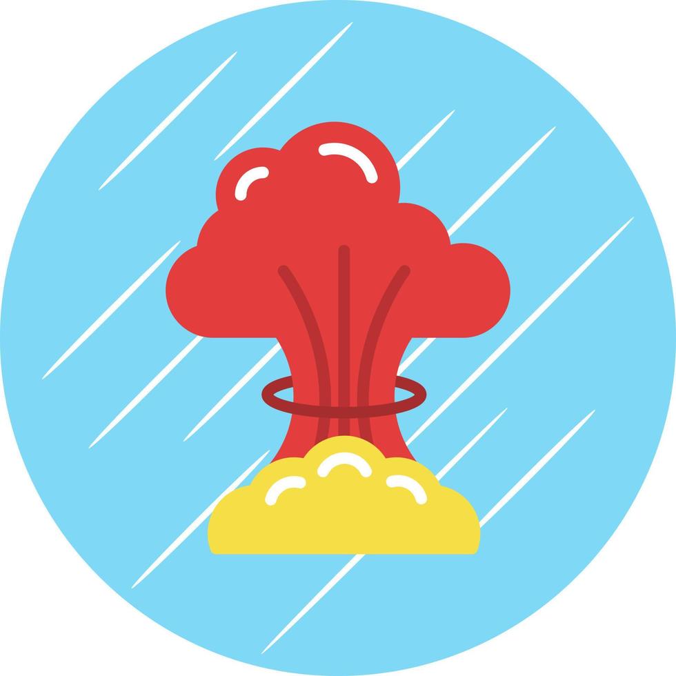 nukleare Explosion Vektor-Icon-Design vektor