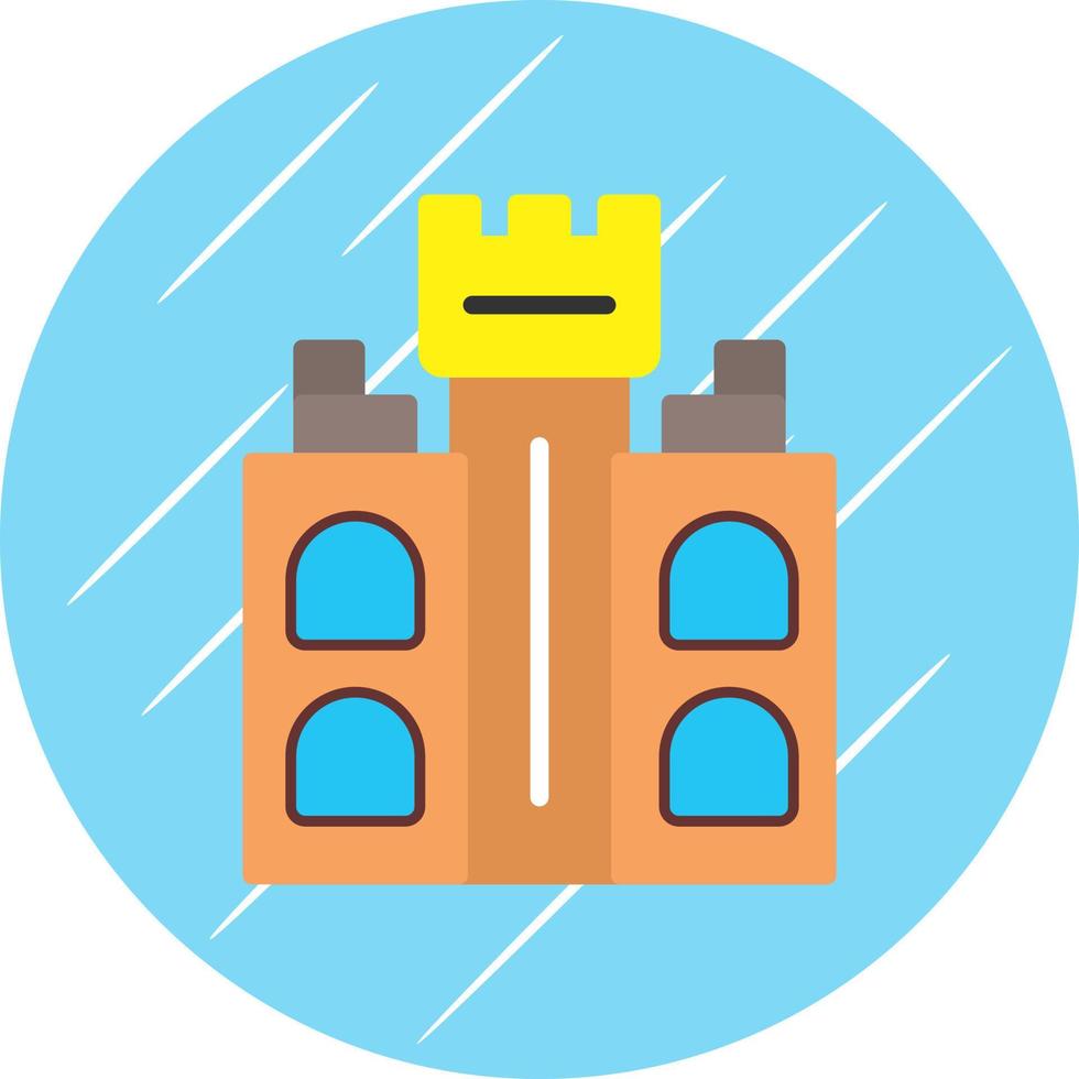 Burgturm-Vektor-Icon-Design vektor