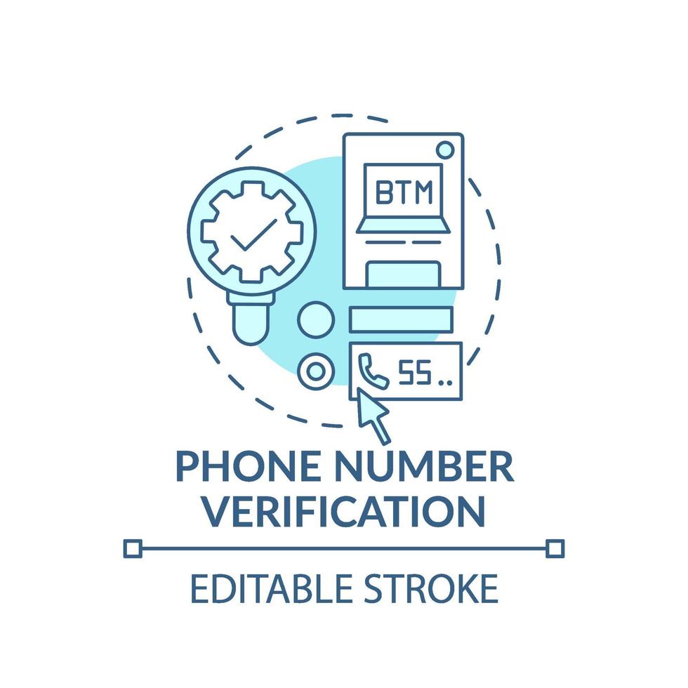 telefonnummer verifiering koncept ikon vektor