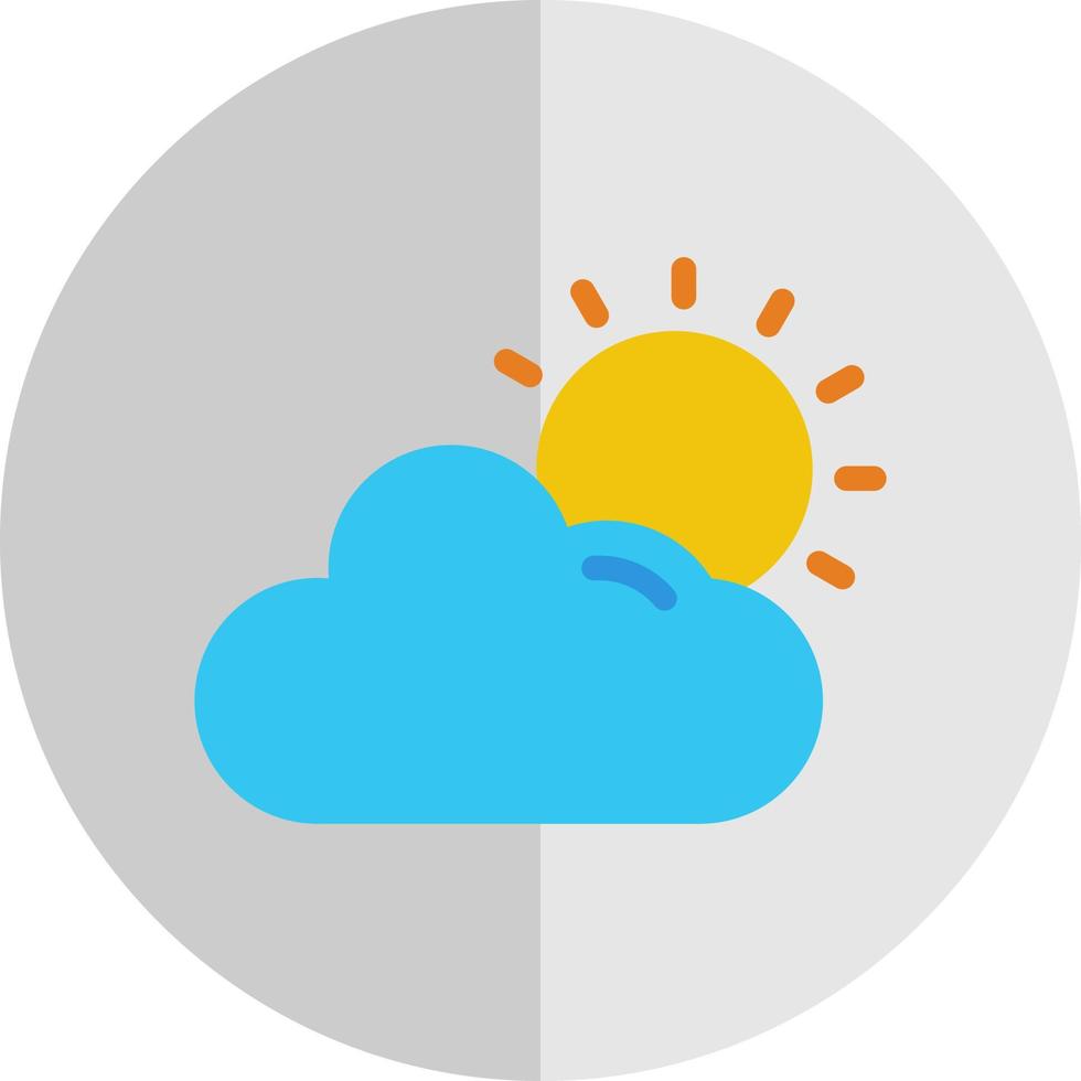 Cloud-Sonne-Vektor-Icon-Design vektor