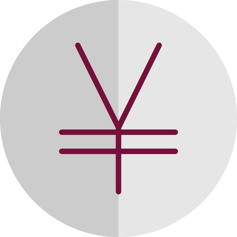 Yen-Zeichen-Vektor-Icon-Design vektor