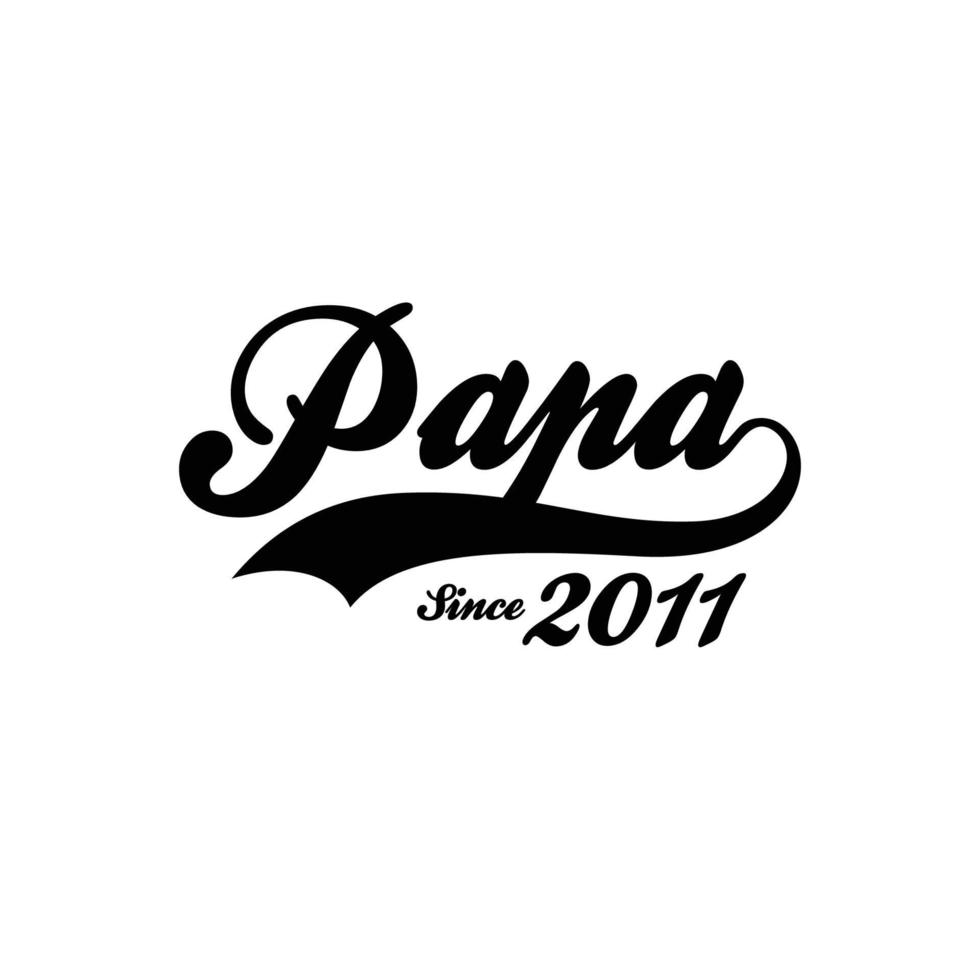 Papa seit 2011 t Hemd Design Vektor