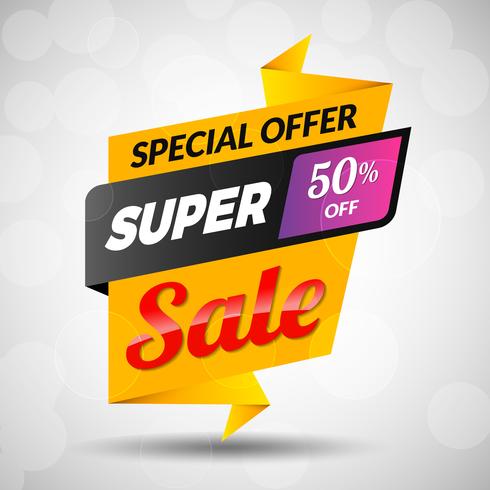 Super Sale Rabatt Banner vektor