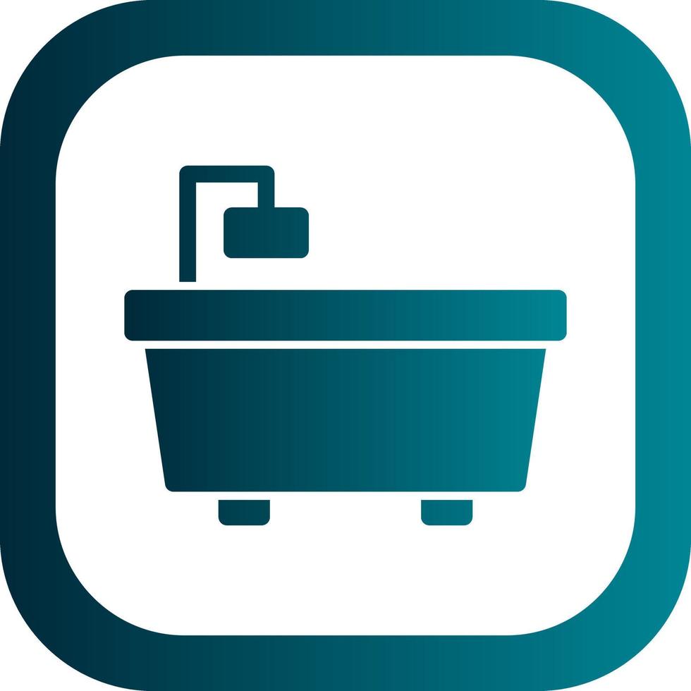 Badewanne-Vektor-Icon-Design vektor