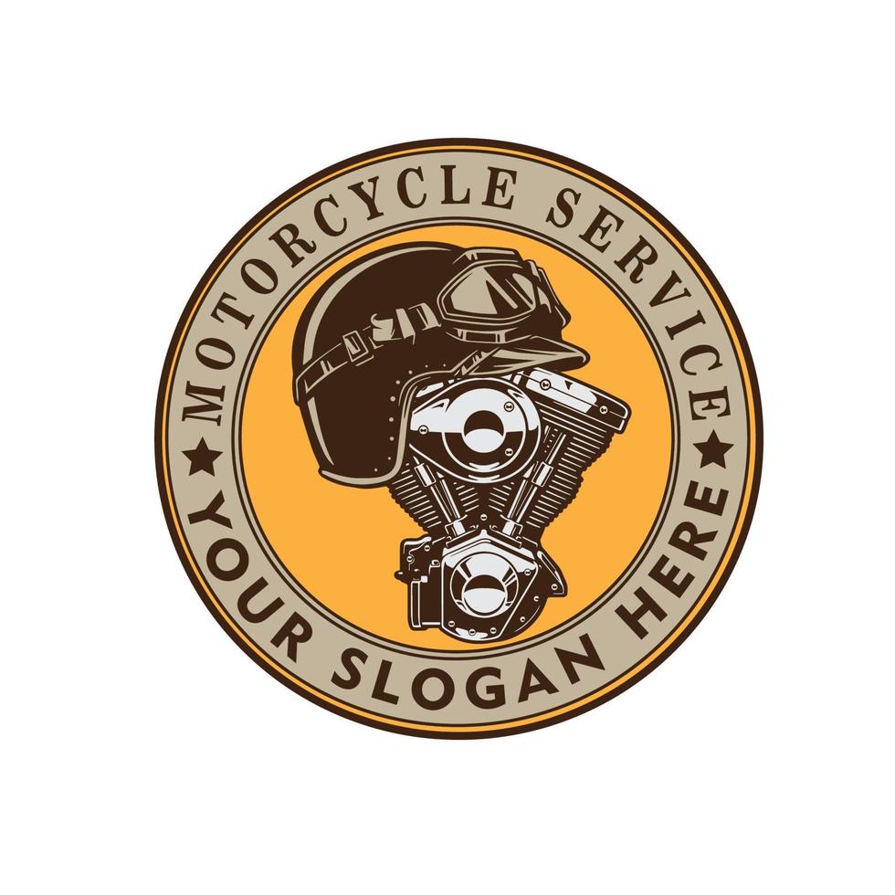 Motoren und Motorrad Logo Vektor Illustration