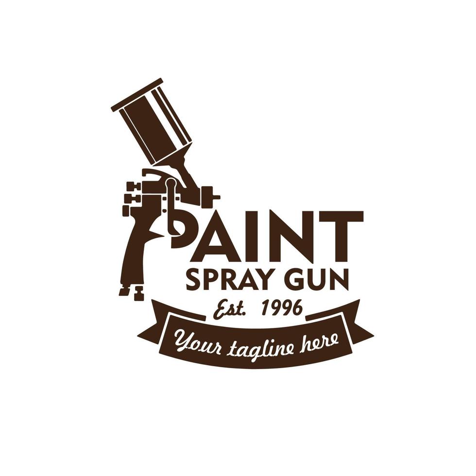måla spray pistol logotyp vektor illustration