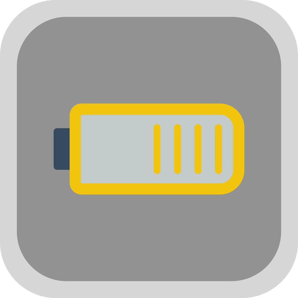 batteri halv vektor ikon design