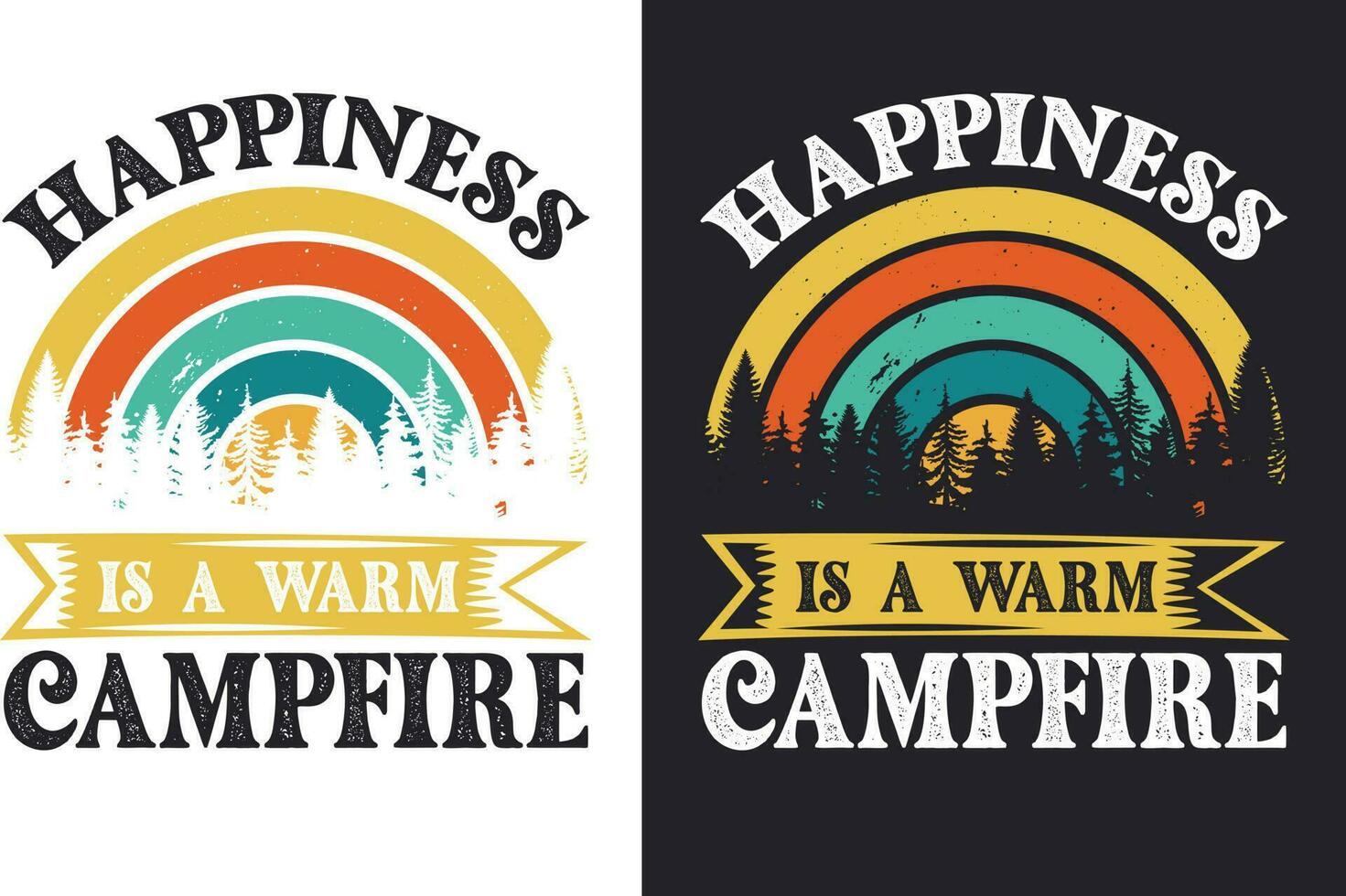 camping t skjorta design bunt t-shirt design för camping älskare vektor