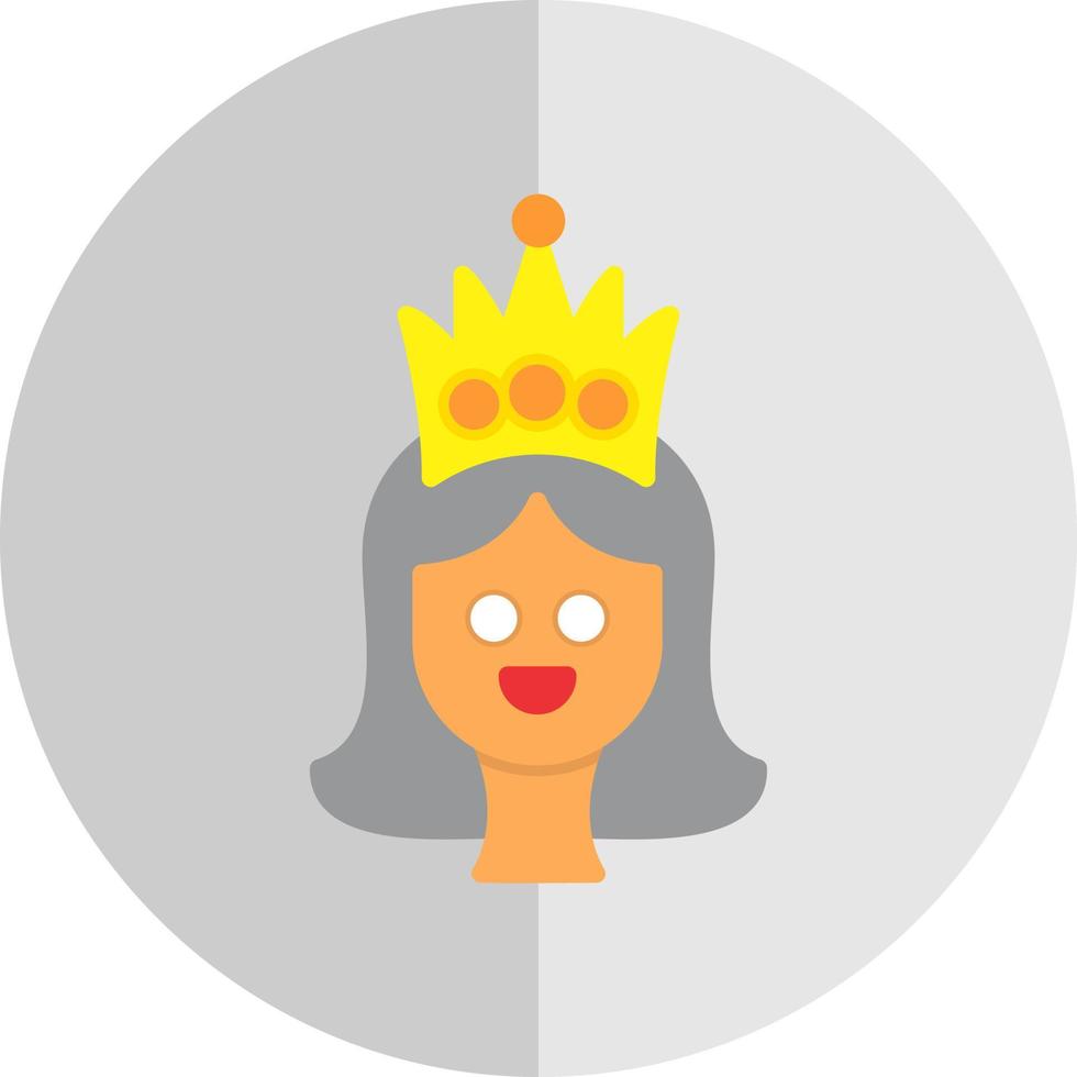 Prinzessin-Vektor-Icon-Design vektor