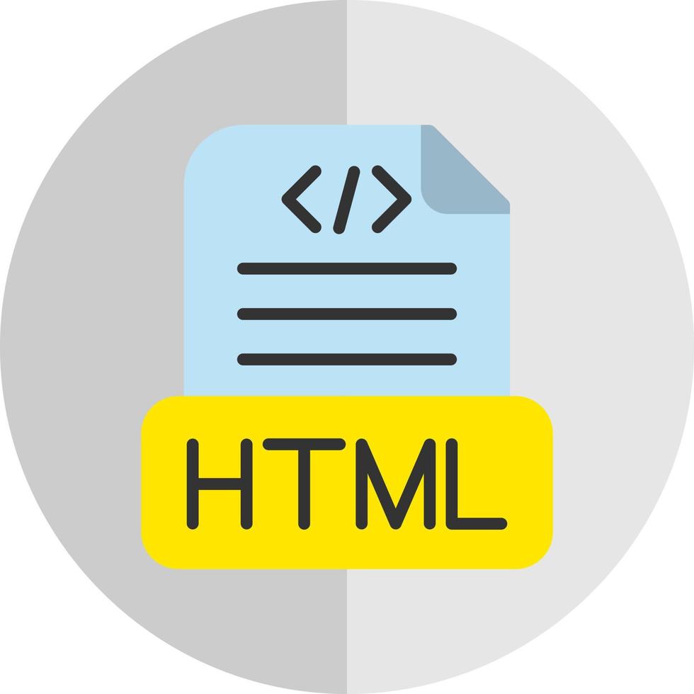 HTML-Datei-Vektor-Icon-Design vektor