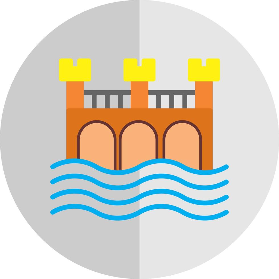 vatten bro vektor ikon design