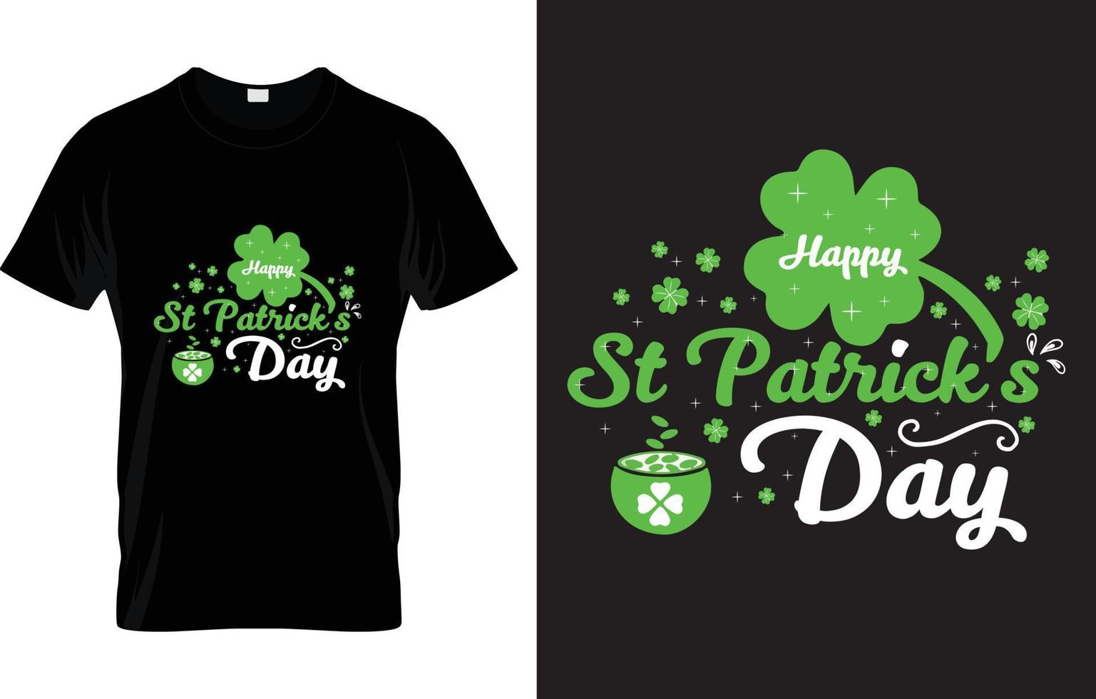 st. Patricks dag text t-shirt design vektor