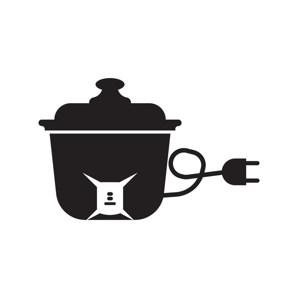 Reis Kocher Symbol Vektor Illustration Logo Vorlage