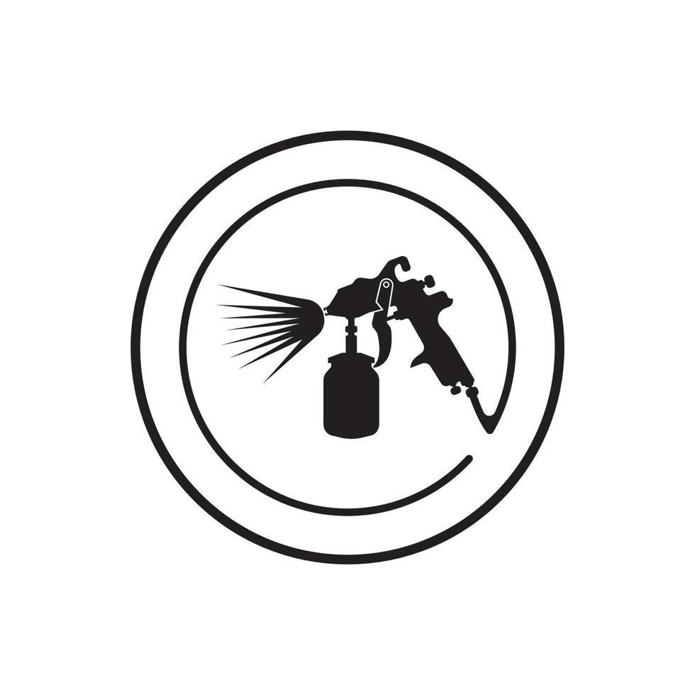 spray pistol, ikon logotyp vektor illustration design